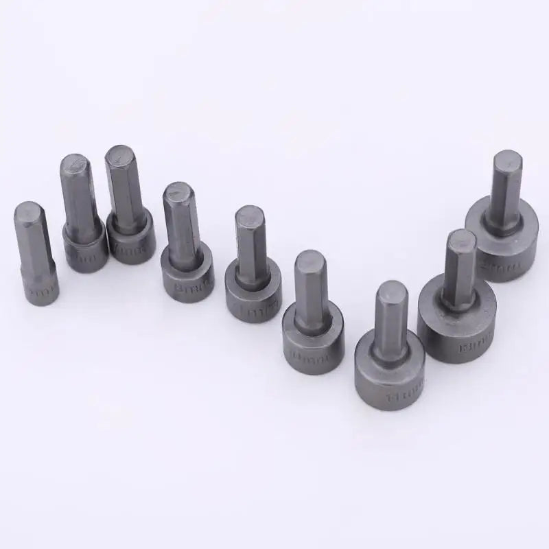 9-Piece Hex Socket Nut Driver Screwdriver Bit Set (5–13 mm)